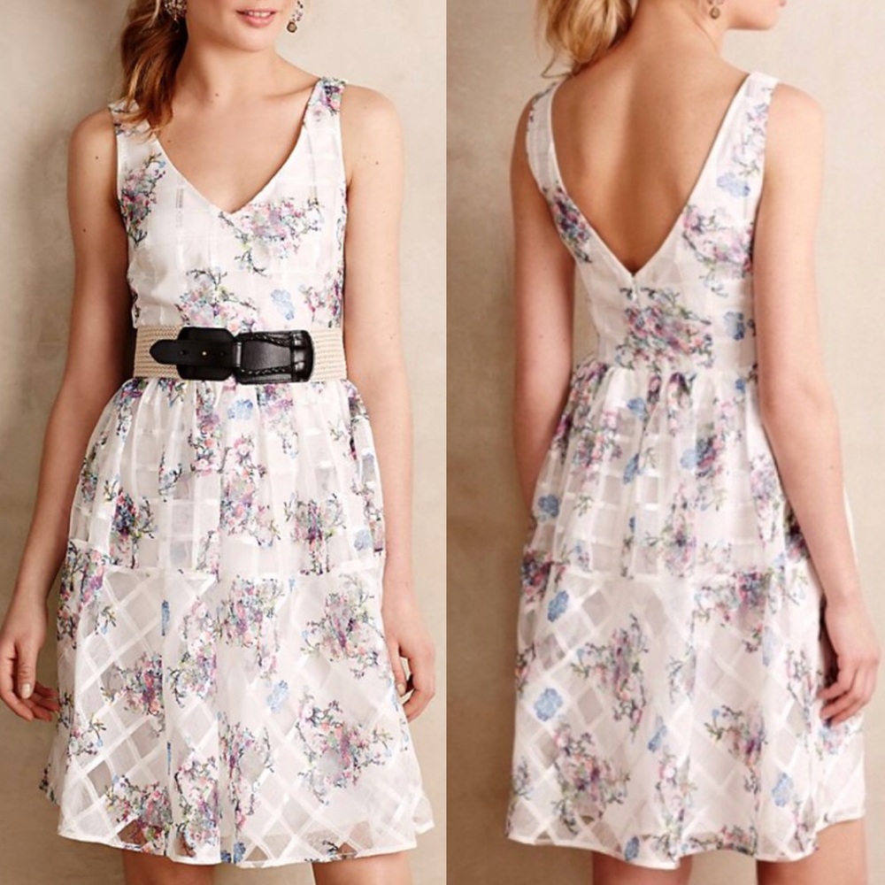 ✨ NWT Anthro Maeve Peony Garden Organza Dress ✨